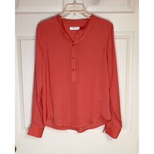 MSCH Moss Copenhagen MSCH Pullover Blouse Womens Size Small Salmon Coral Color